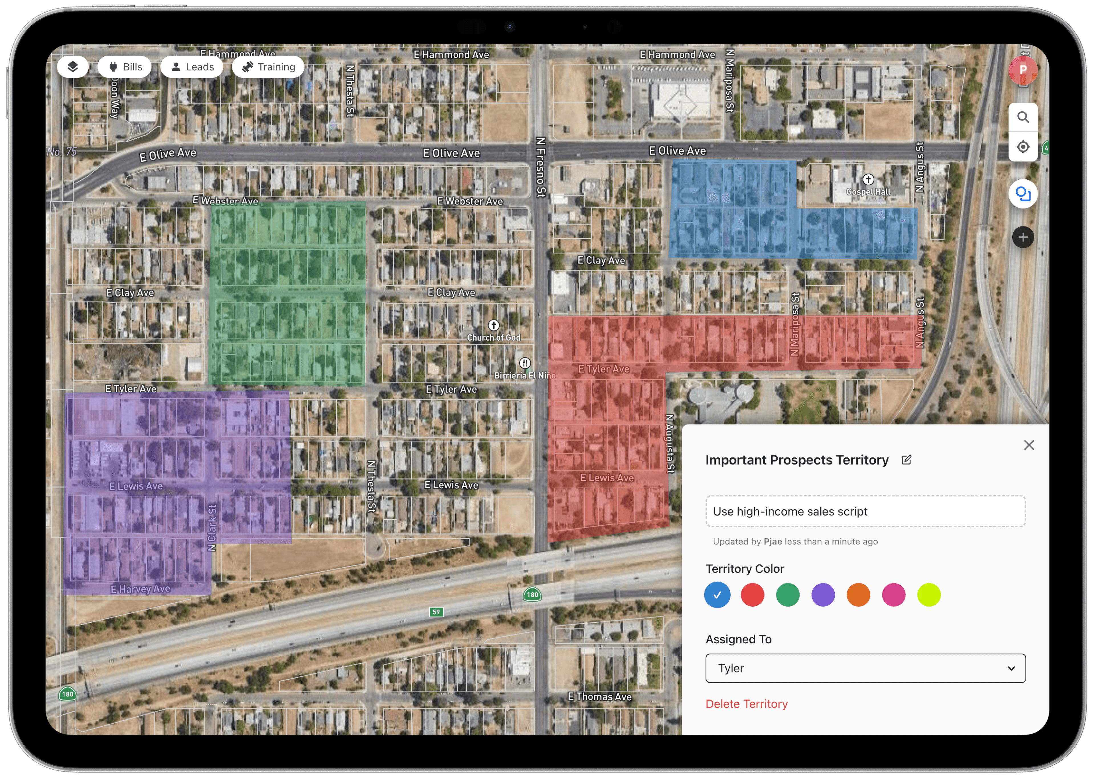 Assign custom territories